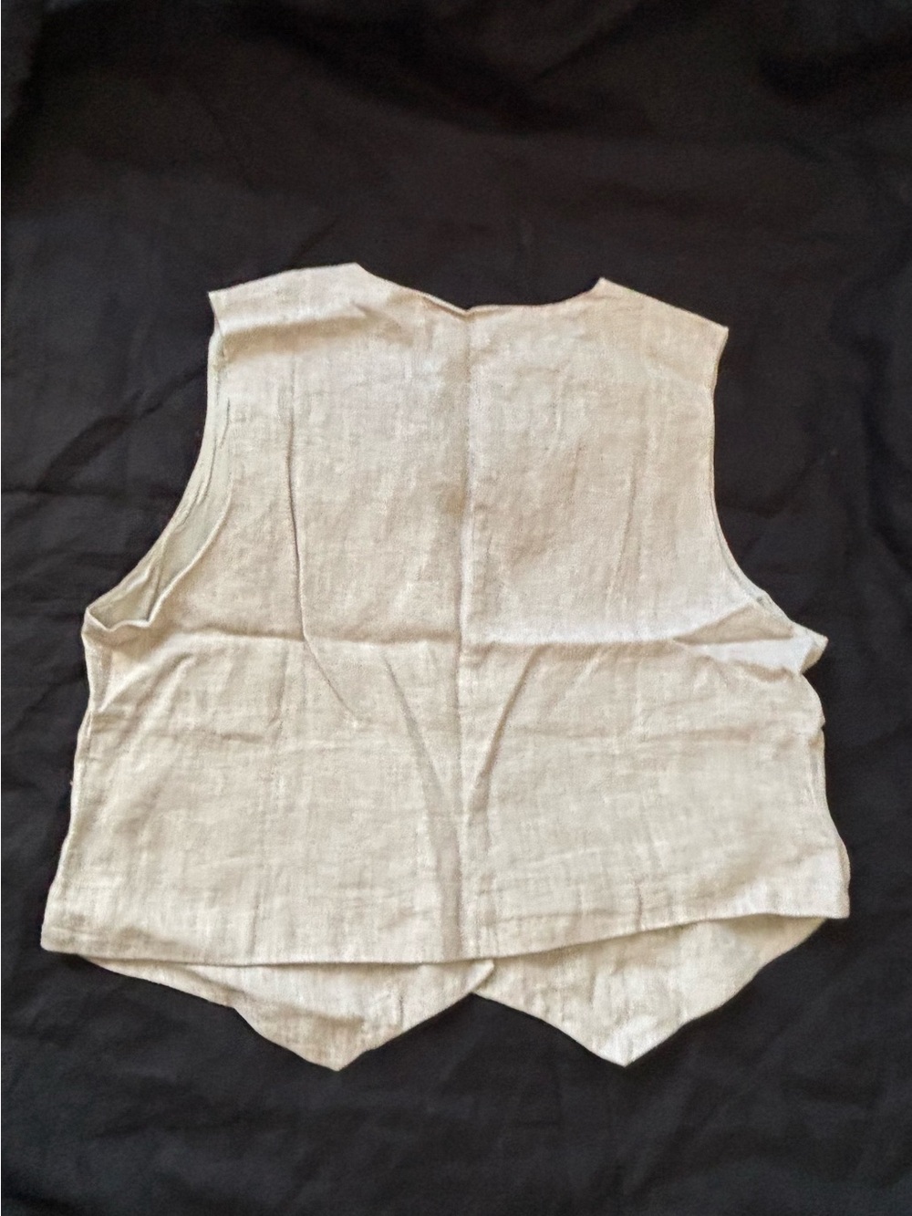 Quince Women's Linen Vest in Natural Beige XL NWT - Picture 7 of 9